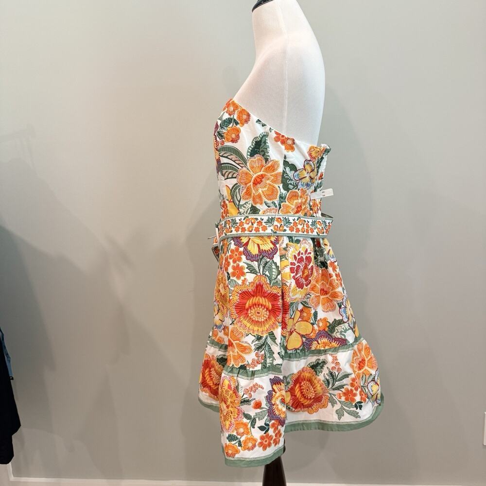 Joie Strapless Dress Women’s Size M 10 Colorful Floral Cruise Vacation Boho - Picture 5 of 15